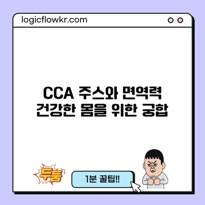 CCA 주스와 면역력: 건강한 몸을 위한 궁합