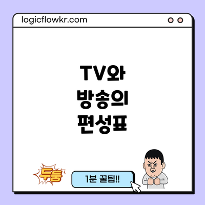 TV와 방송의 편성표