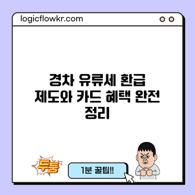 경차 유류세 환급 제도와 카드 혜택 완전 정리