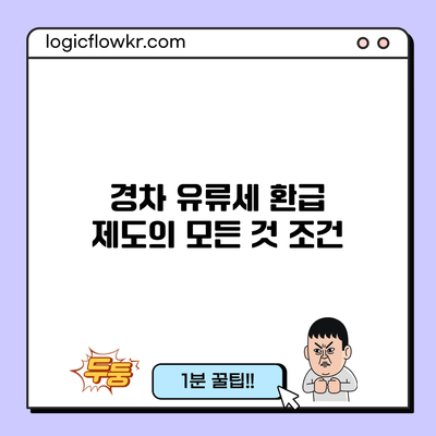 경차 유류세 환급 제도의 모든 것: 조건