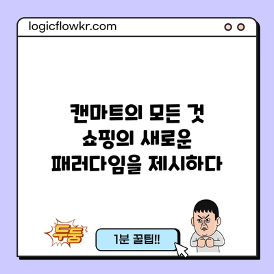 캔마트의 모든 것: 쇼핑의 새로운 패러다임을 제시하다