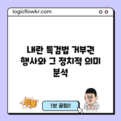 내란 특검법 거부권 행사와 그 정치적 의미 분석