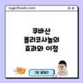 쿠바산 폴리코사놀의 효과와 이점