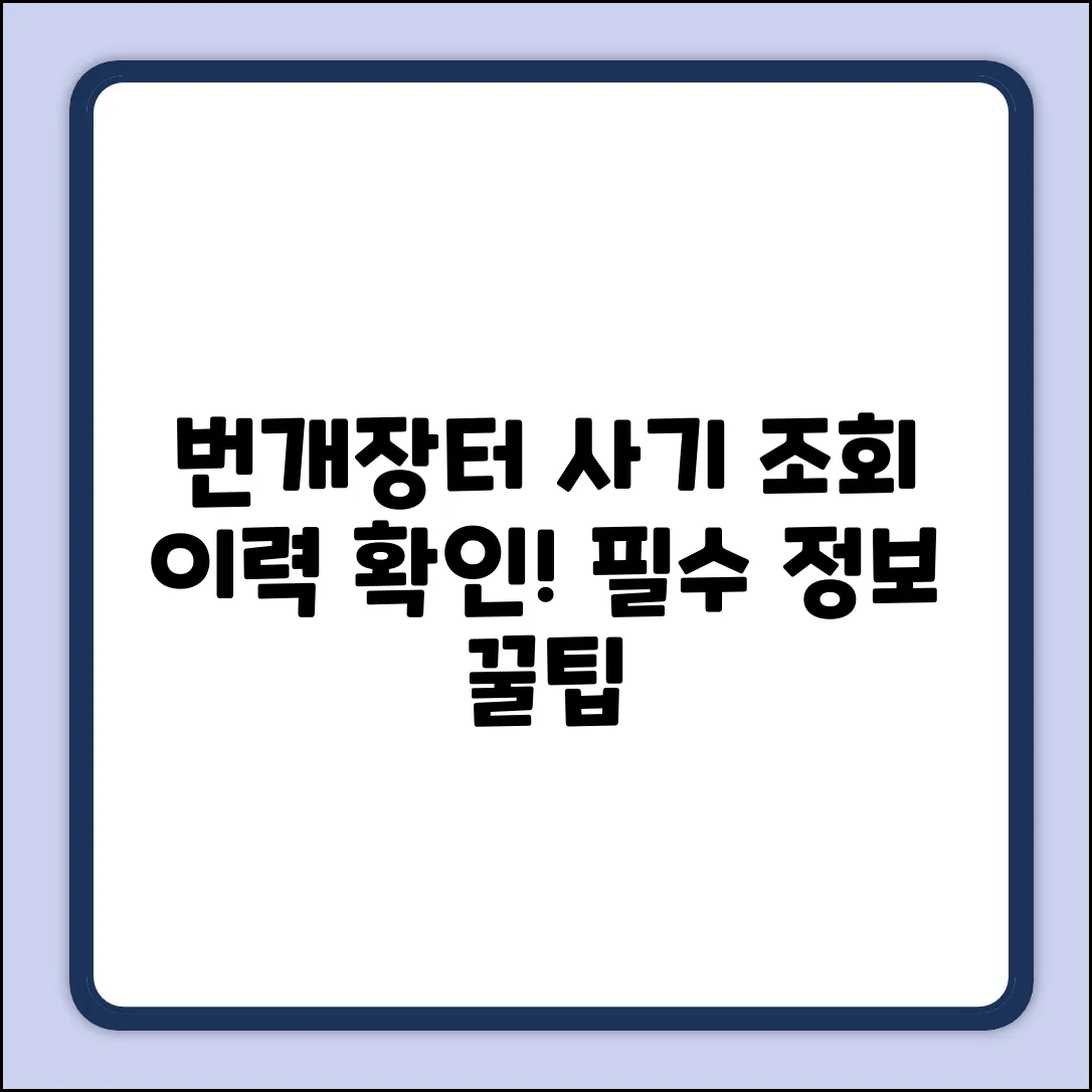 번개장터 사기, 조회 이력 확인법은?