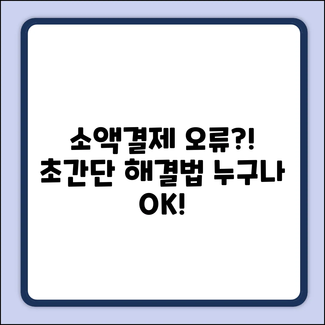 소액결제정책오류? 누구나 쉽게 해결!