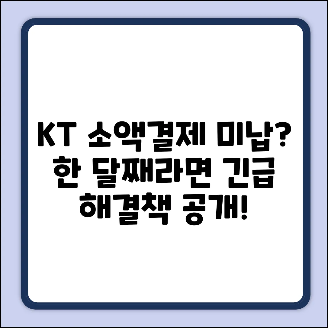 KT 소액결제미납 한달째? 해결책은?