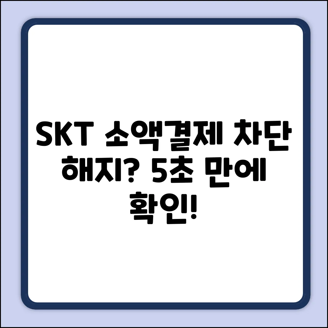 SKT 소액결제 차단 해지, 진짜 쉬울까?