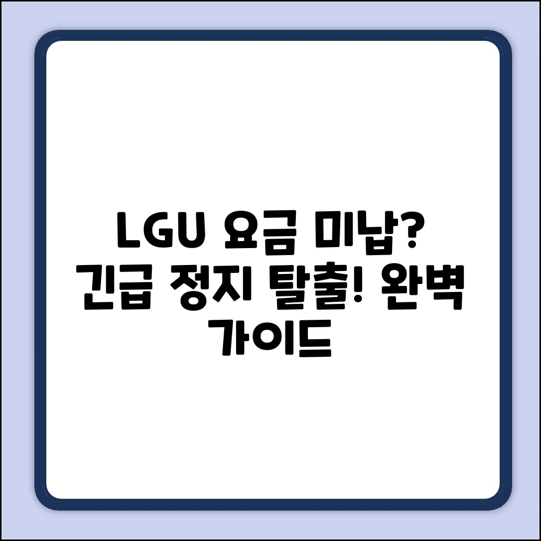 LGU+ 요금 미납 정지 완벽 가이드: 긴급 탈출!