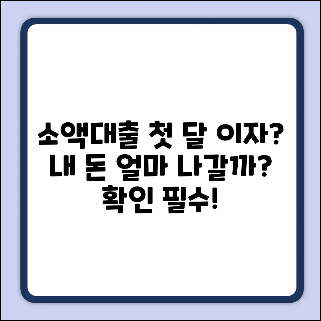 소액대출 첫 달 이자, 진짜 얼마일까?