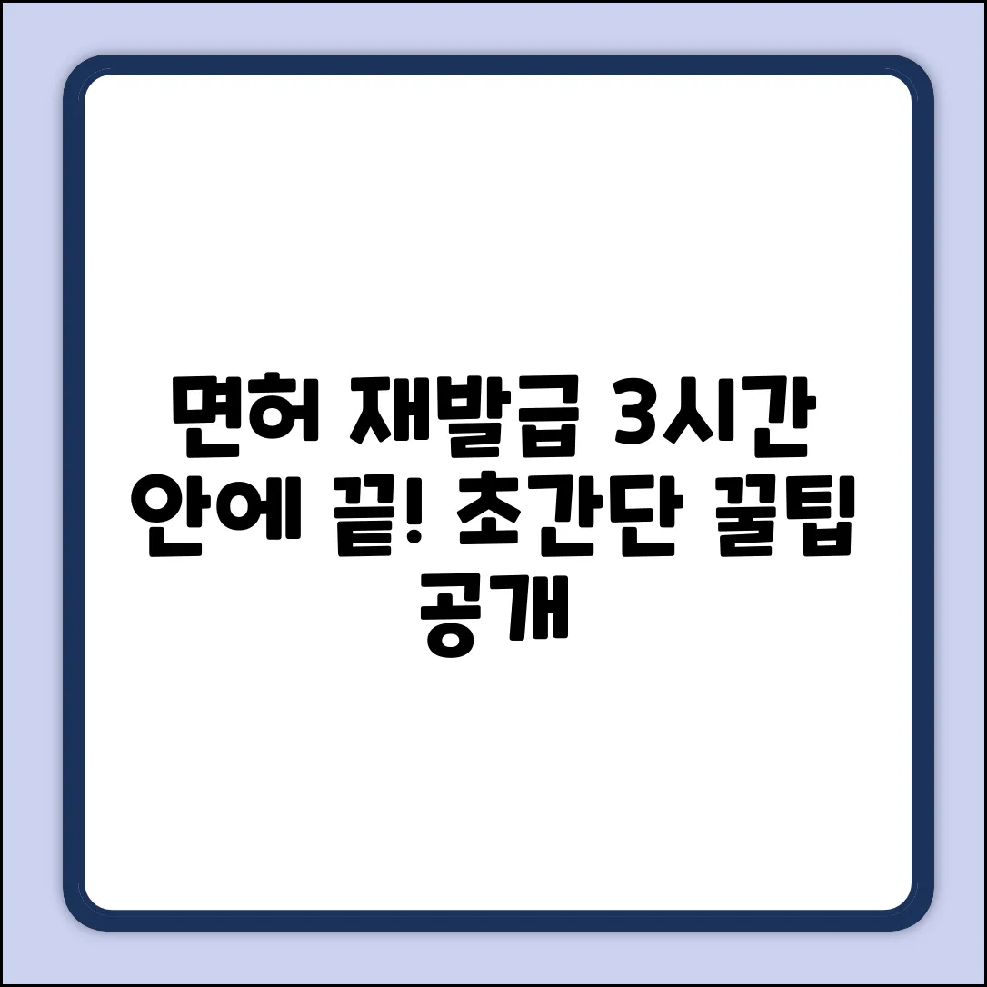 운전면허증 재발급, 3시간 안에 끝내는 법