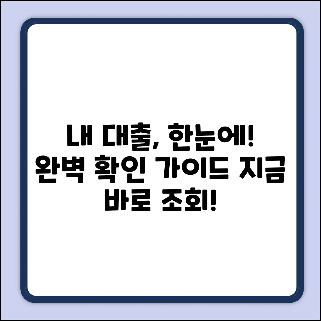내 대출, 완벽 확인 가이드: 내가 받은 대출 조회