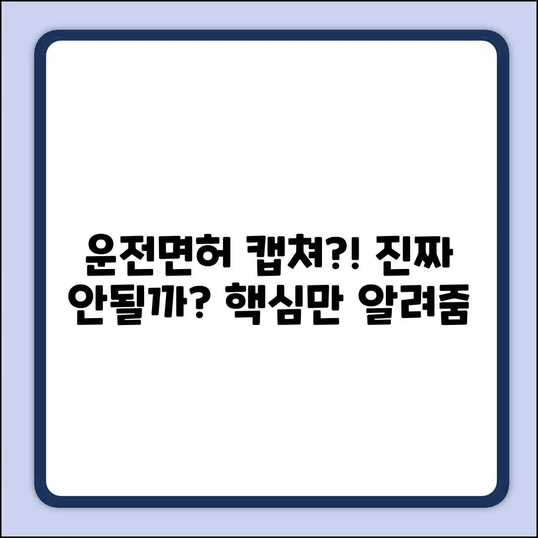 모바일 운전면허증 캡쳐, 정말 불가능할까?