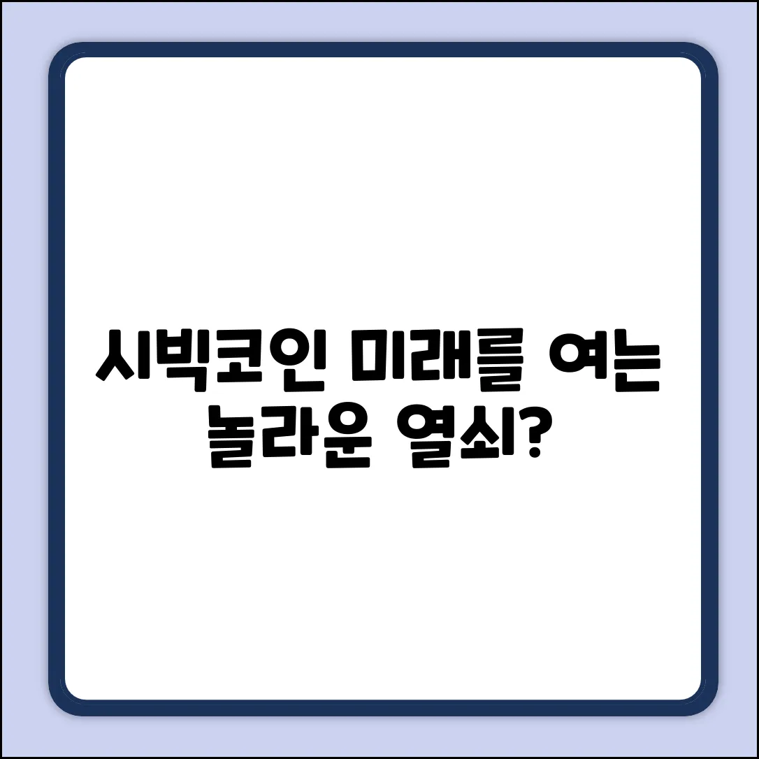 시빅코인, 미래를 여는 놀라운 열쇠?