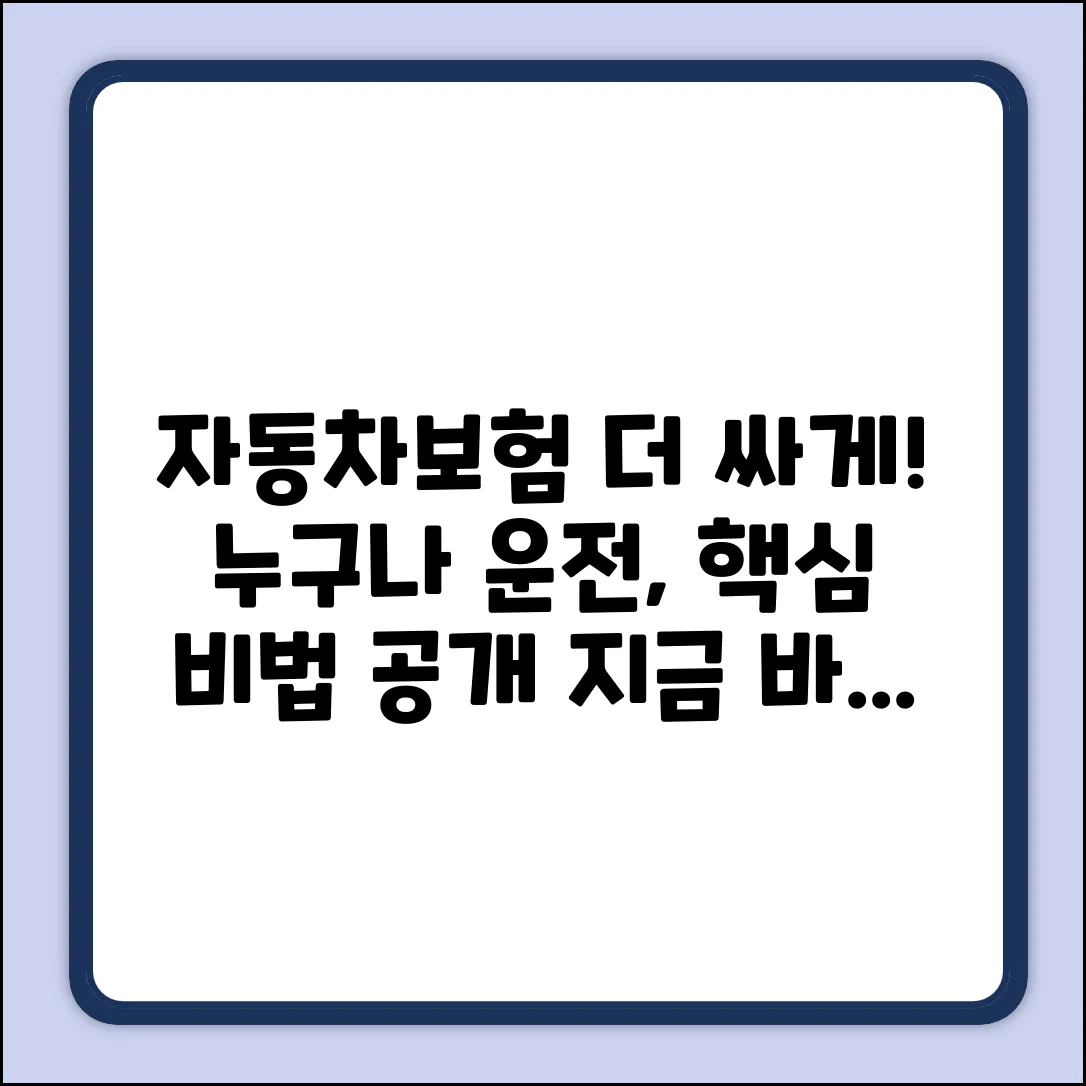 누구나 운전하는 자동차보험, 더 싸게 가입하는 법은?
