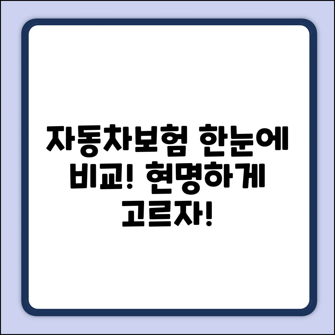 자동차보험 다모아, 현명하게 고르는 법은?